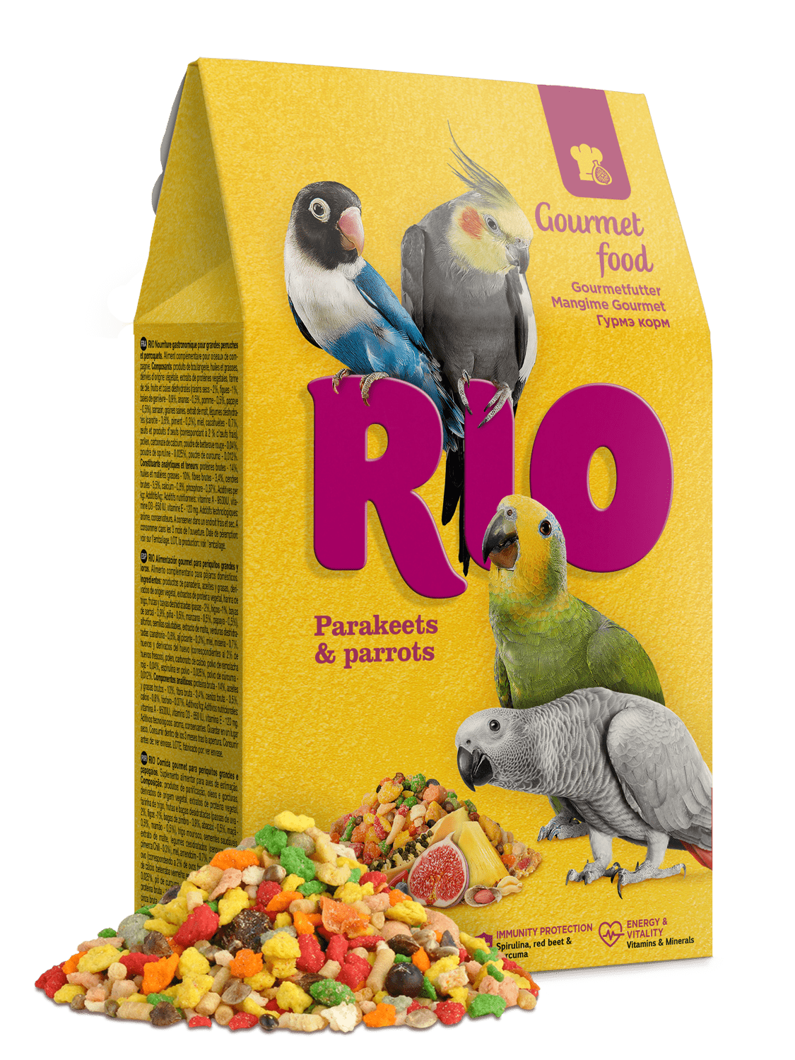 Rio Gourmetfutter für Großsittiche & Papageien 250g