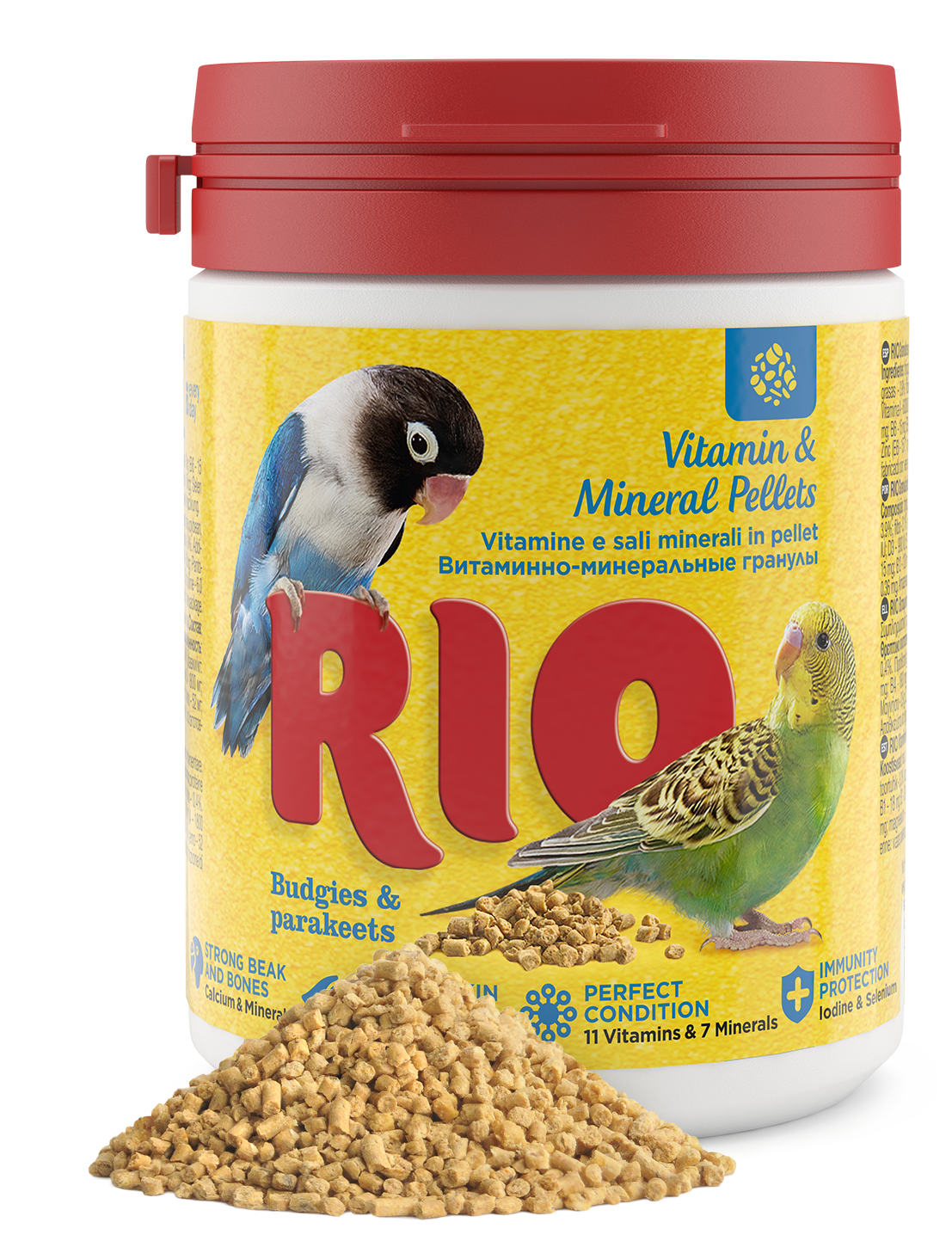 Rio Vitamin & Mineral Pellets für Wellensittiche und Großsittiche 120g