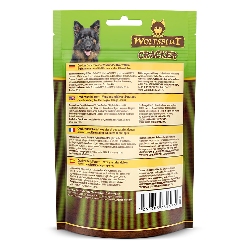 Wolfsblut Dark Forest Cracker Wild und Süßkartoffeln 70g