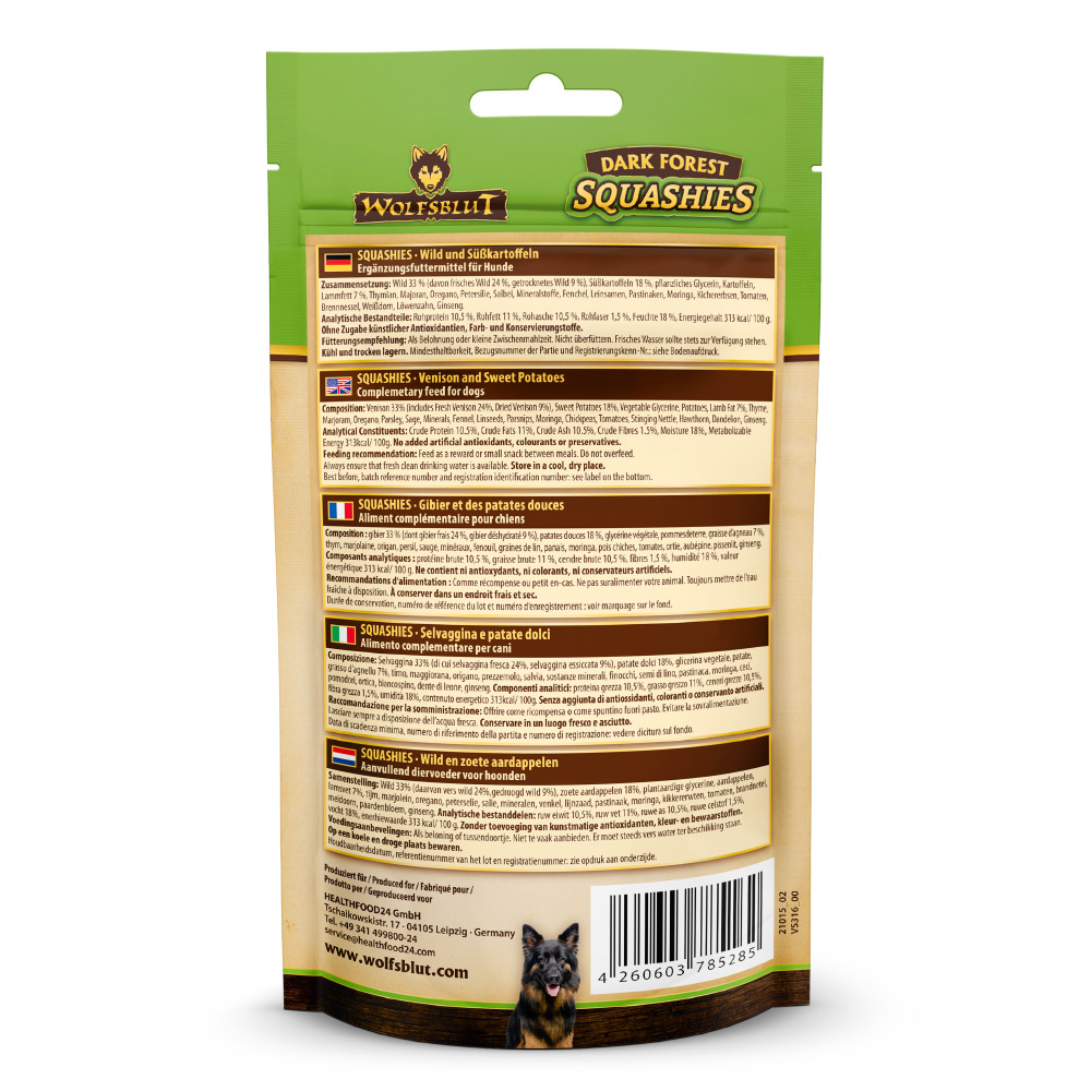 Wolfsblut Dark Forest Squashies Wild und Süßkartoffeln 100g