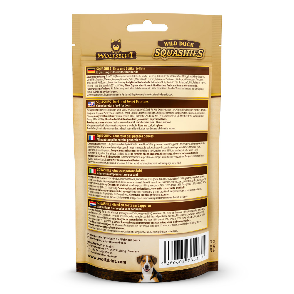 Wolfsblut Wild Duck Squashies Ente und Süßkartoffeln 100g